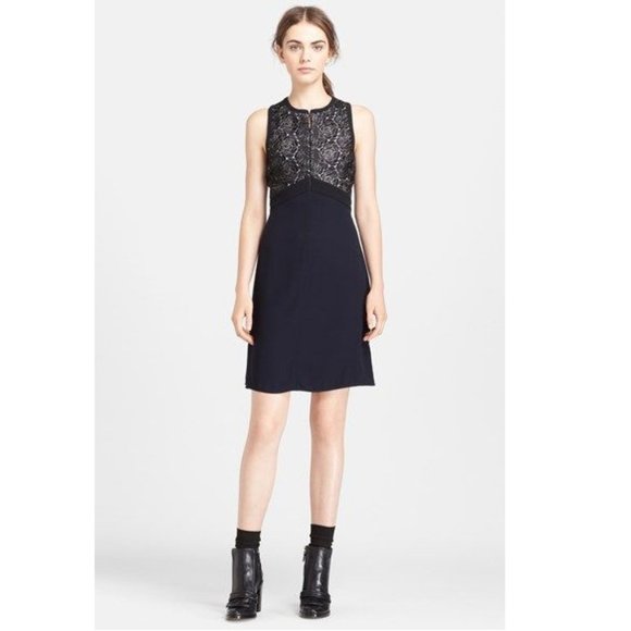 ALC Varney Black Rose Lace Mini Dress - Picture 1 of 7
